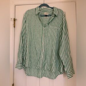 Universal Threads linen blend relaxed button down, size XL